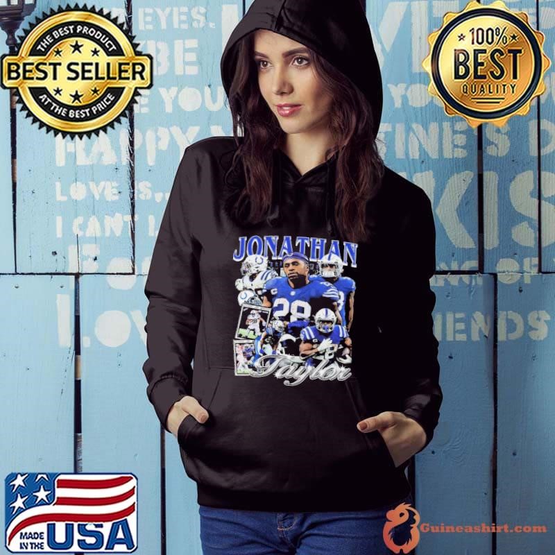 Jonathan Taylor American football running back for the Indianapolis Colts Vintage Bootleg Hoodie