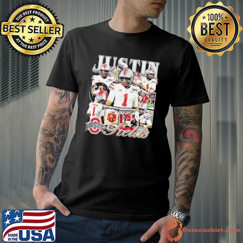 Justin Fields American football quarterback for the Pittsburgh Steelers College Vintage Shirt