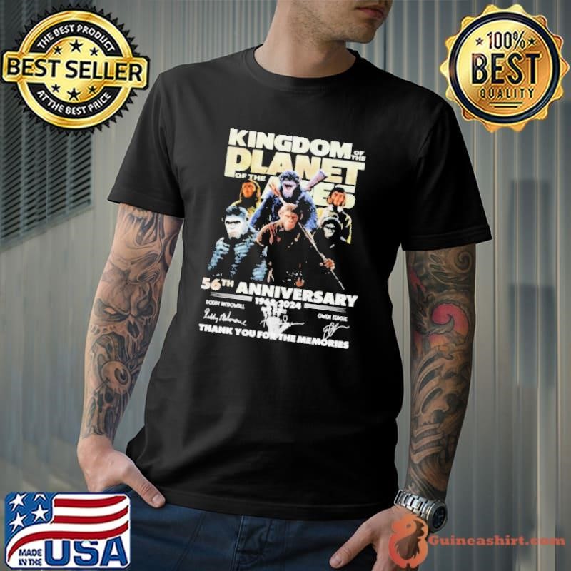 Kingdom Of The Planet Of The Apes 56th Anniversary 1968-2024 Thank You For The Memories Signatures shirt