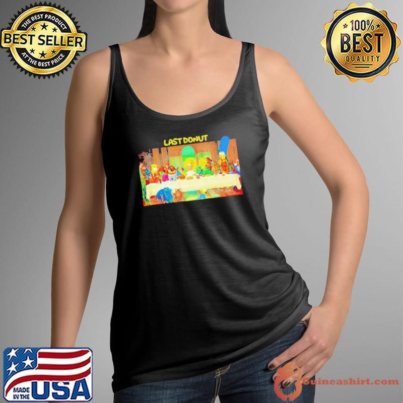 Last donut Simpsons the last supper parody shirt