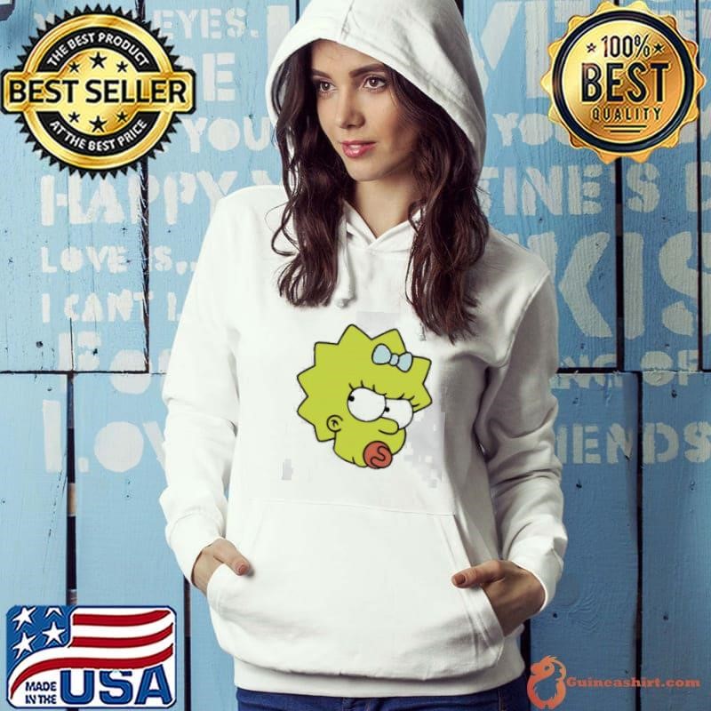 Manicita wearing the Simpsons maggie angry big face Hoodie