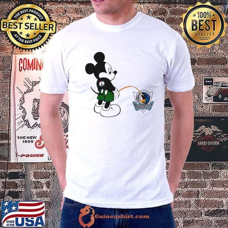 Mickey Boston Celtics Piss On Dallas Mavericks Shirt