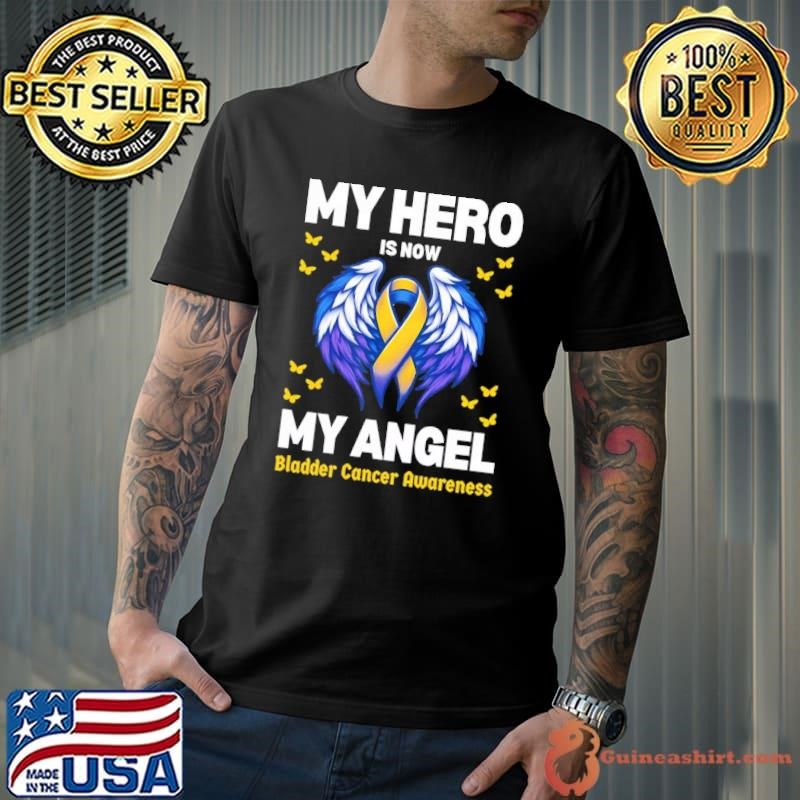 My Hero Is Now My Angel Wings Bladder Month T-Shirt