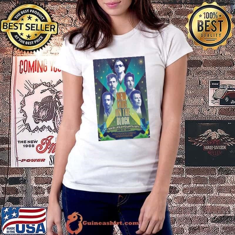 New Kids On The Block June 22 2024 Hollywood Casino Amphitheatre Maryland Heights MO Poster Shirt