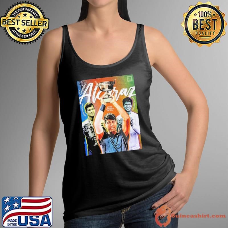 Official Carlos Alcaraz Champion Roland Garros 2024 The Championships Wimbledon shirt
