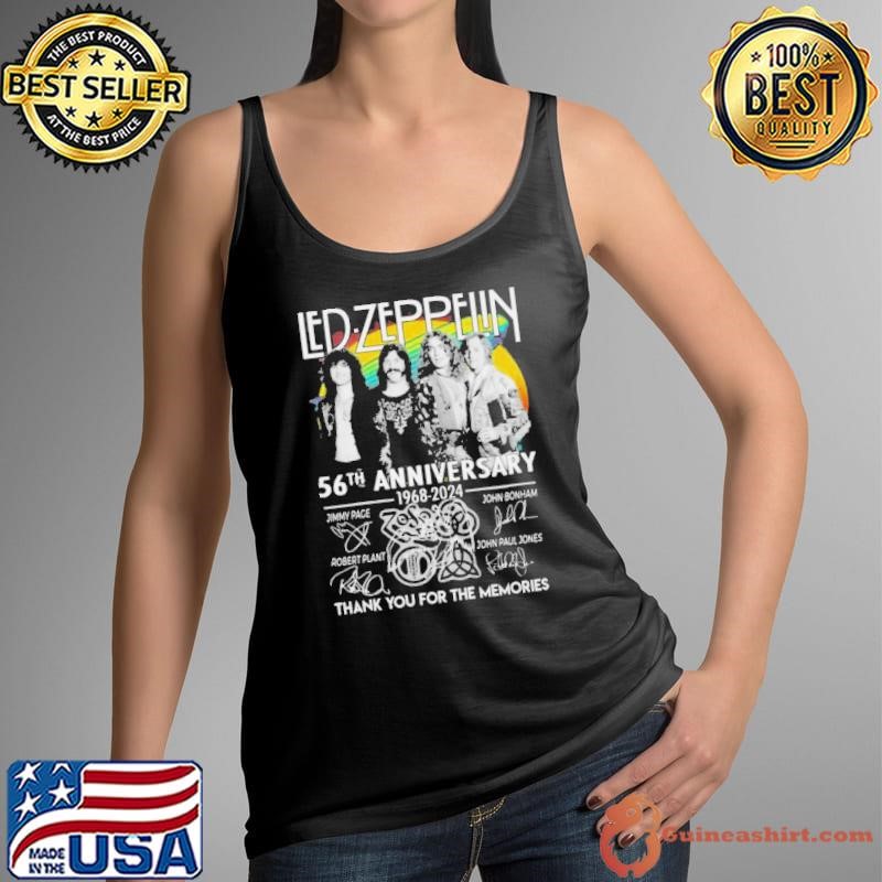 Official Led Zeppelinaca 56th Anniversary 1968-2024 Thank You For The Memories Signatures Shirt