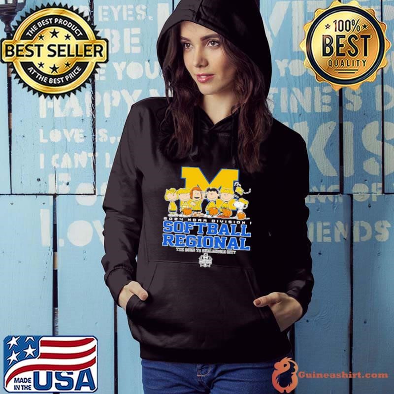 Peanuts Characters Michigan Wolverines 2024 NCAA Division I Softball Regional Hoodie