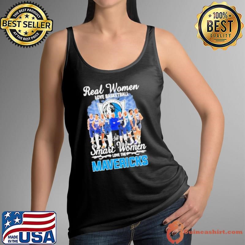 Real Women Love Basketball Smart Women Love The Dallas Mavericks 2024 Western Conference Finals Signatures Tank Top
