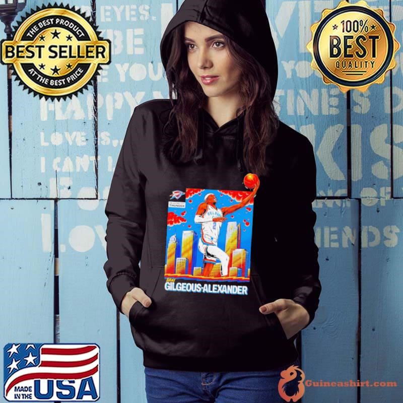 Shai Gilgeous Alexander Oklahoma City Thunder SGA city skyline Hoodie