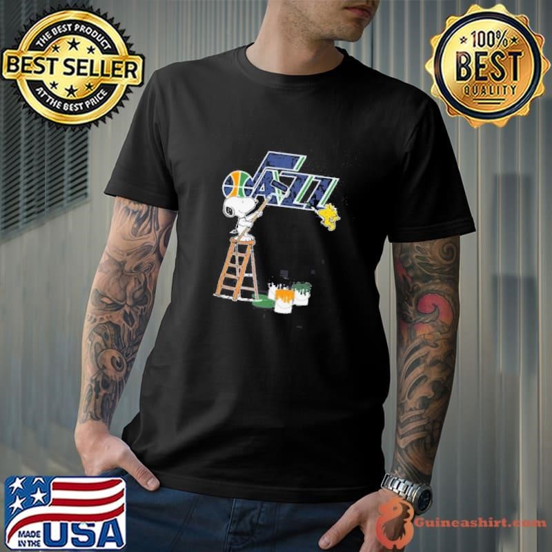 Snoopy And Woodstock Painting Utah Jazz Logo 2024 shirt