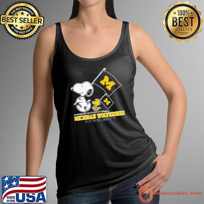 Snoopy Michigan Wolverines Road To Oklahoma City flag shirt