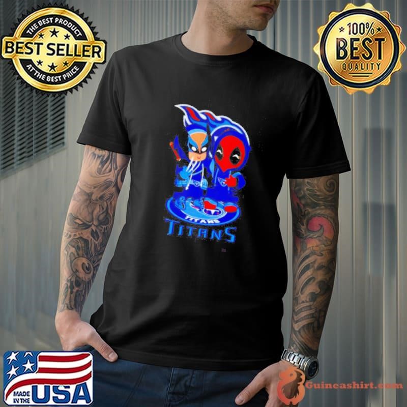 Tennessee Titans Marvel Wolverine and Deadpool True friends shirt
