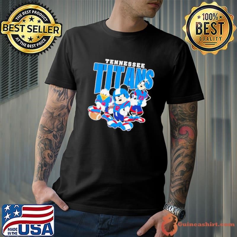 Tennessee Titans Mickey Donald Duck And Goofy Football Team 2024 Shirt
