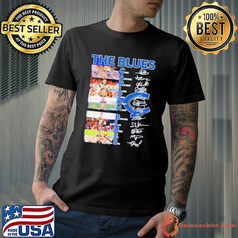 The Blues AFL Carlton Football club all team signatures shirt
