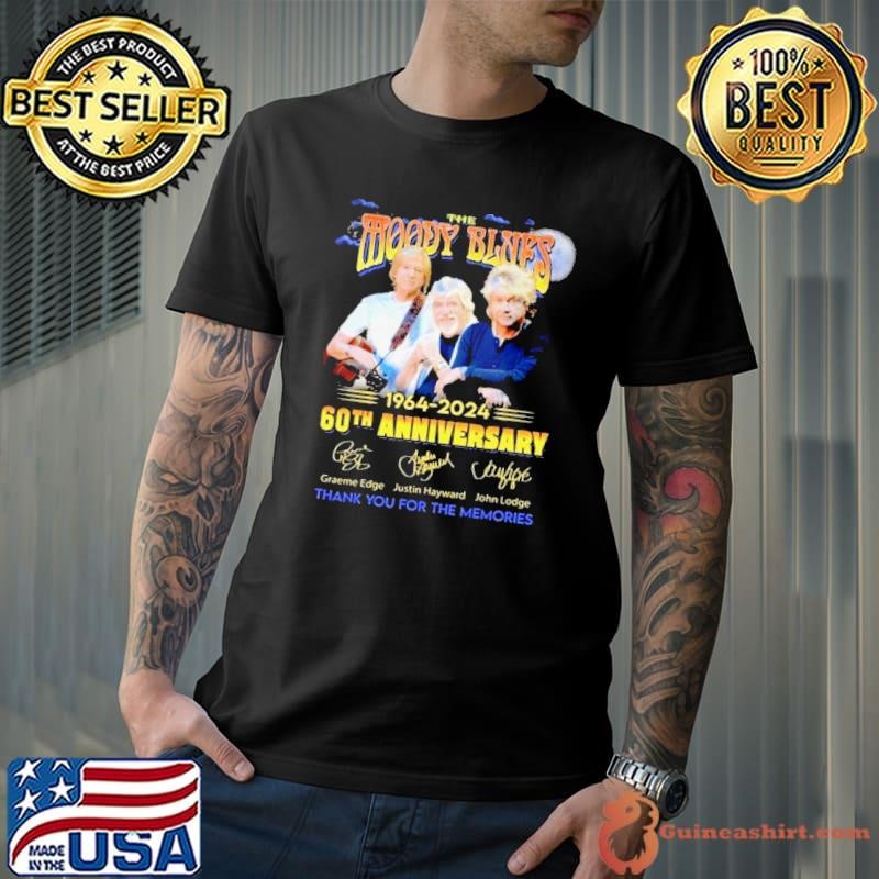 The Moody Blues 1964-2024 60th Anniversary Thank You For The Memories Signatures Shirt
