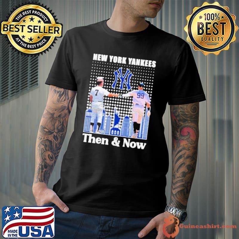 Then & Now Mickey Mantle And Aaron Judge New York Yankees Signatures Shirt