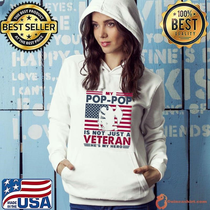 Veteran Pop Pop Grandpa Usa Flag 4Th Of July Hoodie