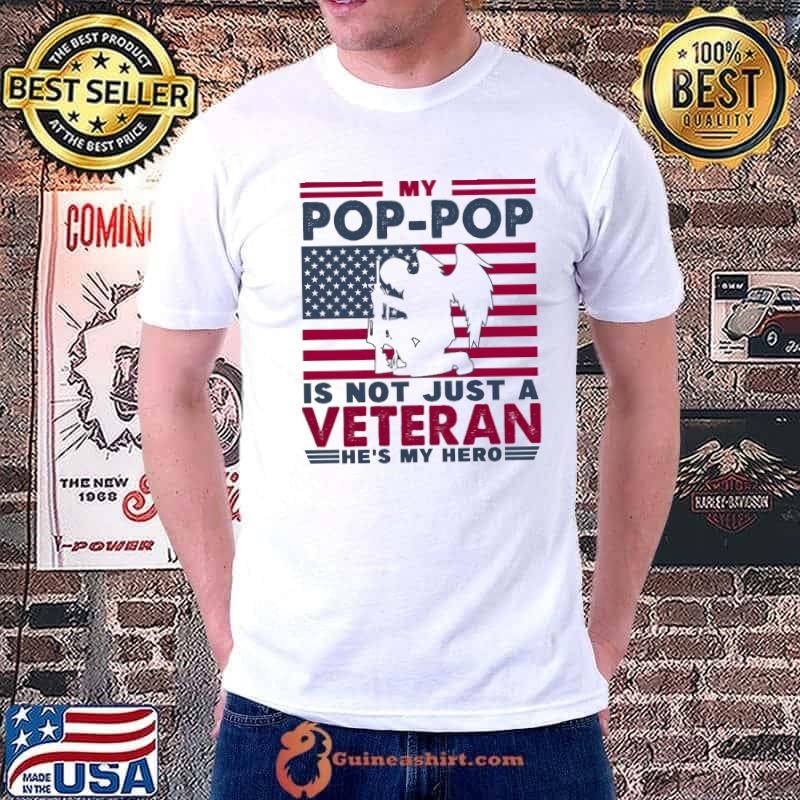 Veteran Pop Pop Grandpa Usa Flag 4Th Of July Unisex