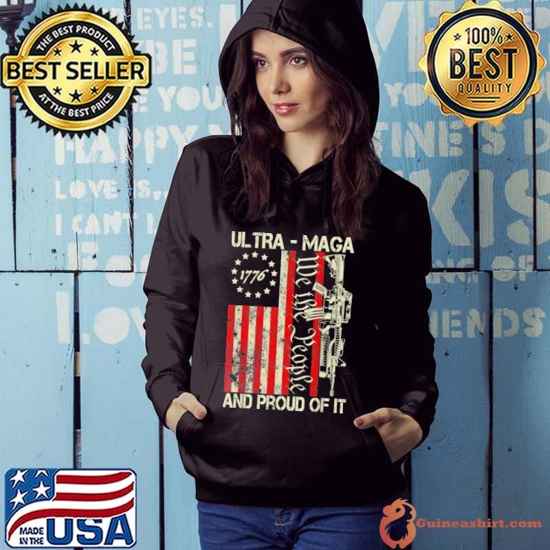 Vintage Ultra MAGA Old American Flag 1776 We The People USA Hoodie