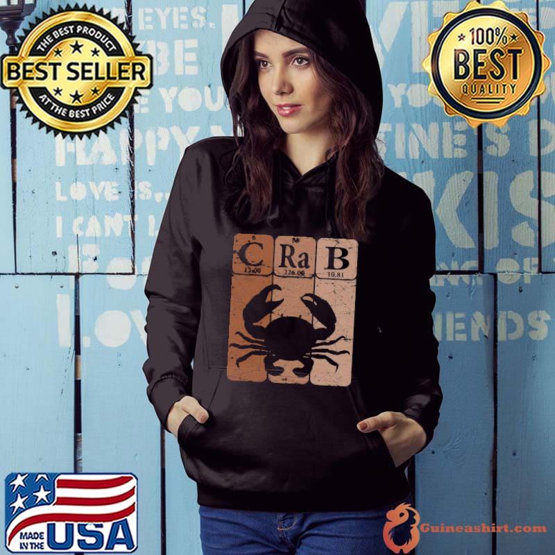 Crab Periodic Table Elets Seafood Crabbing Crabber Retro s Hoodie