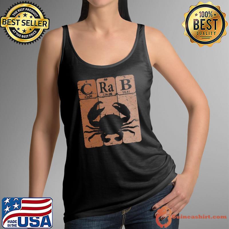 Crab Periodic Table Elets Seafood Crabbing Crabber Retro shirt