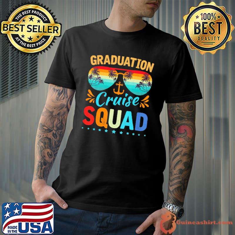Graduation Cruise Squad 2024 Sunglasses retro Summer Trip shirt