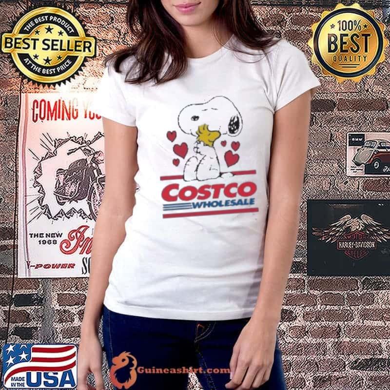 Snoopy And Woodstock Loves Costco Wholesale Logo Shirt