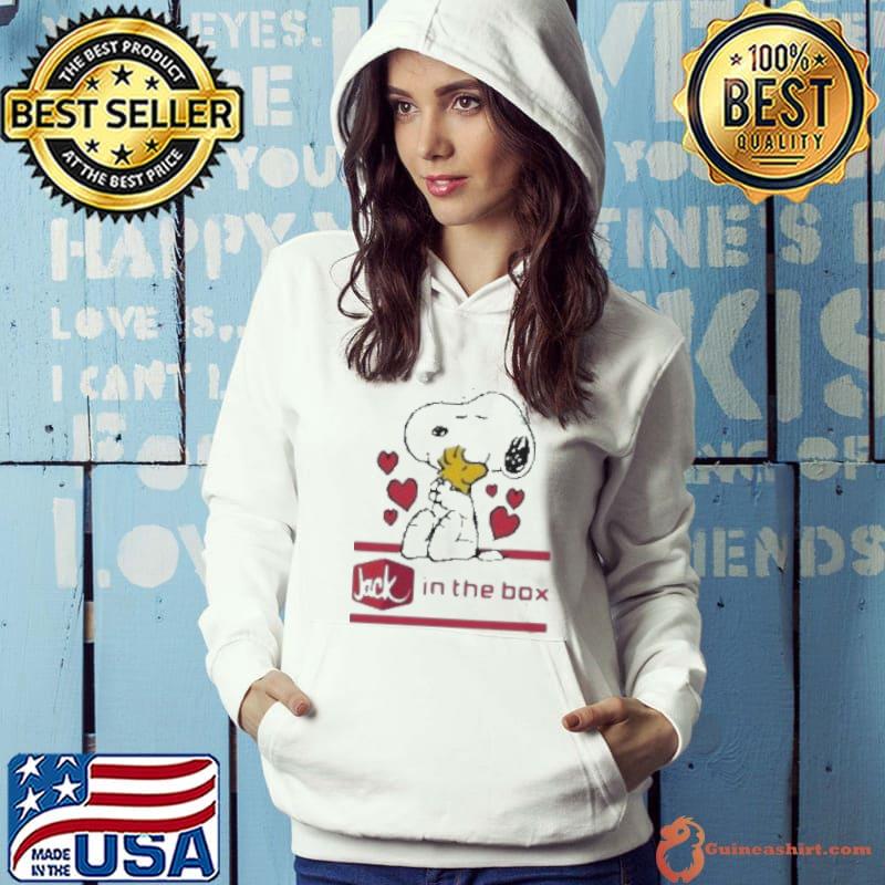 Snoopy And Woodstock Loves Jack In The Box Logo Shirt Hoodie