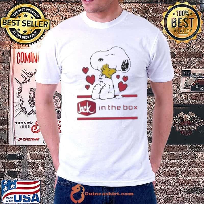 Snoopy And Woodstock Loves Jack In The Box Logo Shirt Unisex