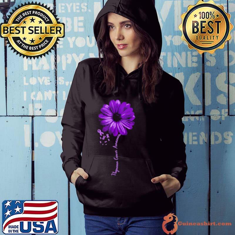 Thymoma Cancer Awareness Warrior Pretty Support Daisy Purple s Hoodie