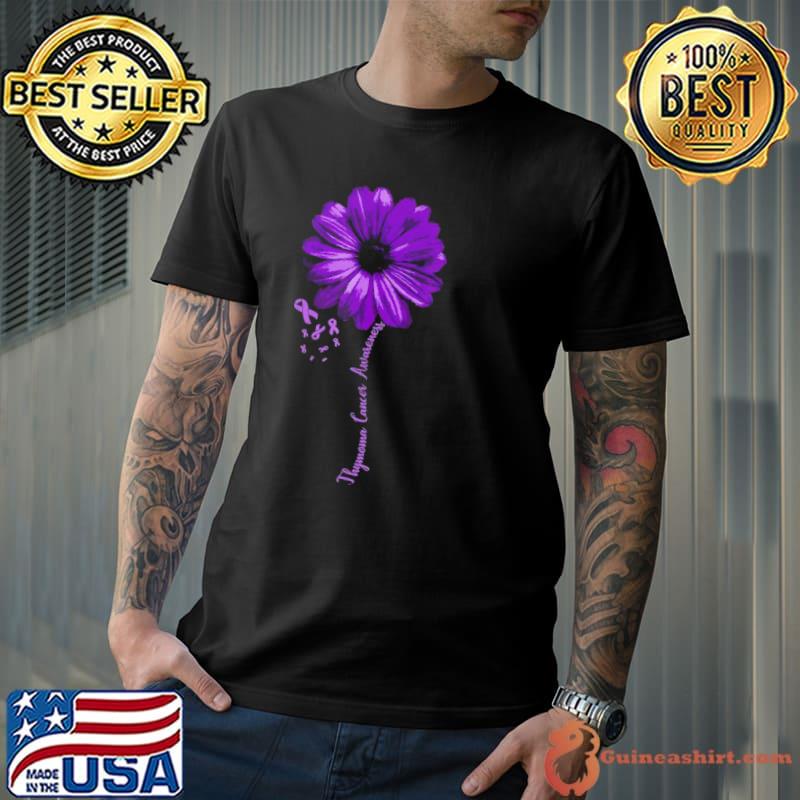 Thymoma Cancer Awareness Warrior Pretty Support Daisy Purple s Unisex