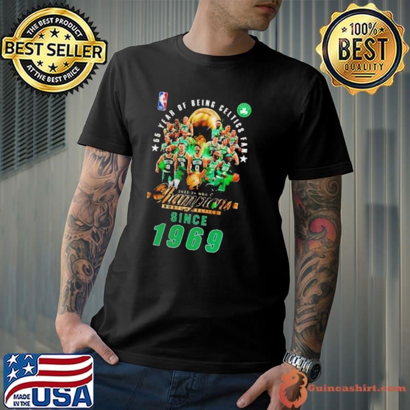 55 Years Of Being Boston Celtics Fan 2023-24 NBA Champions Since 1969 shirt