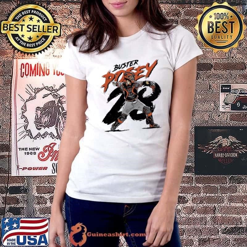 American former professional baseball catcher buster posey 28 T-Shirt