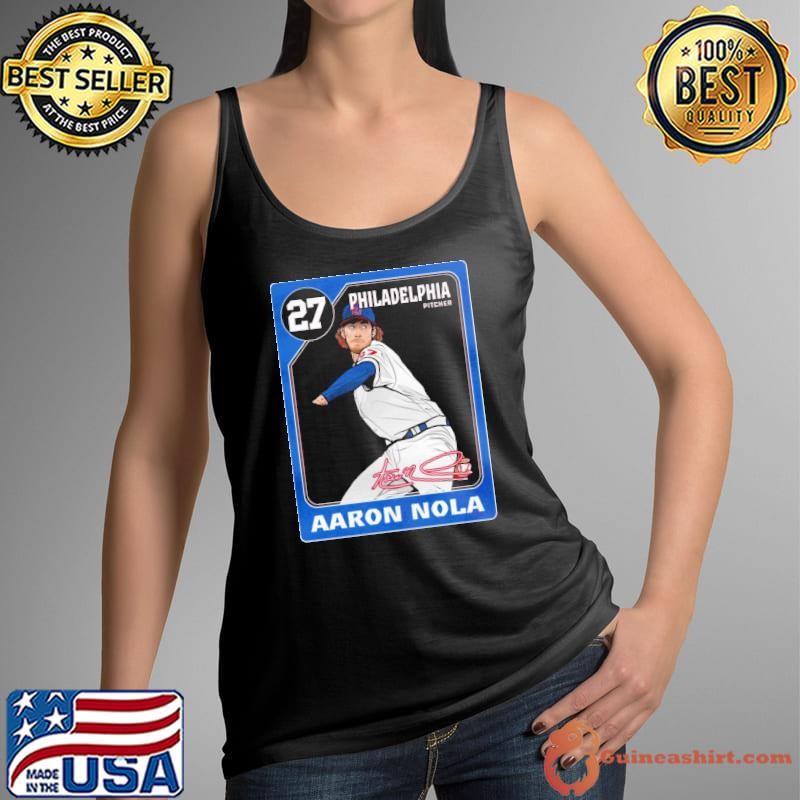 American professional baseball pitcher aaron nola card T-Shirt
