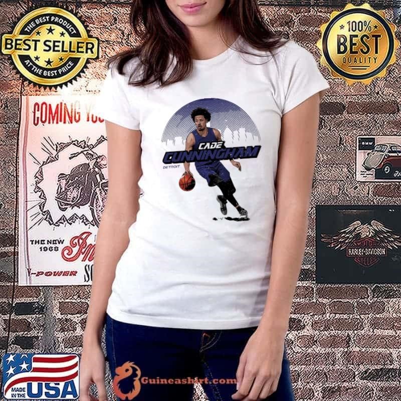 American professional basketball player cade cunningham skyline T-Shirt