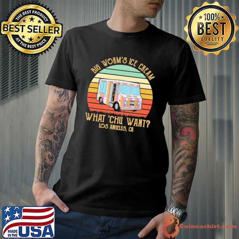 Big Worm's Sunset Style Vintage Ice Cream What Chu Want T-Shirt