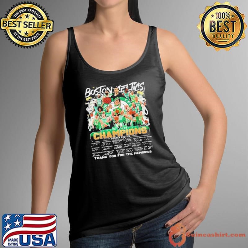 Boston Celtics Basketball Team Thank You For The Memories 2024 Champions Signatures Shirt