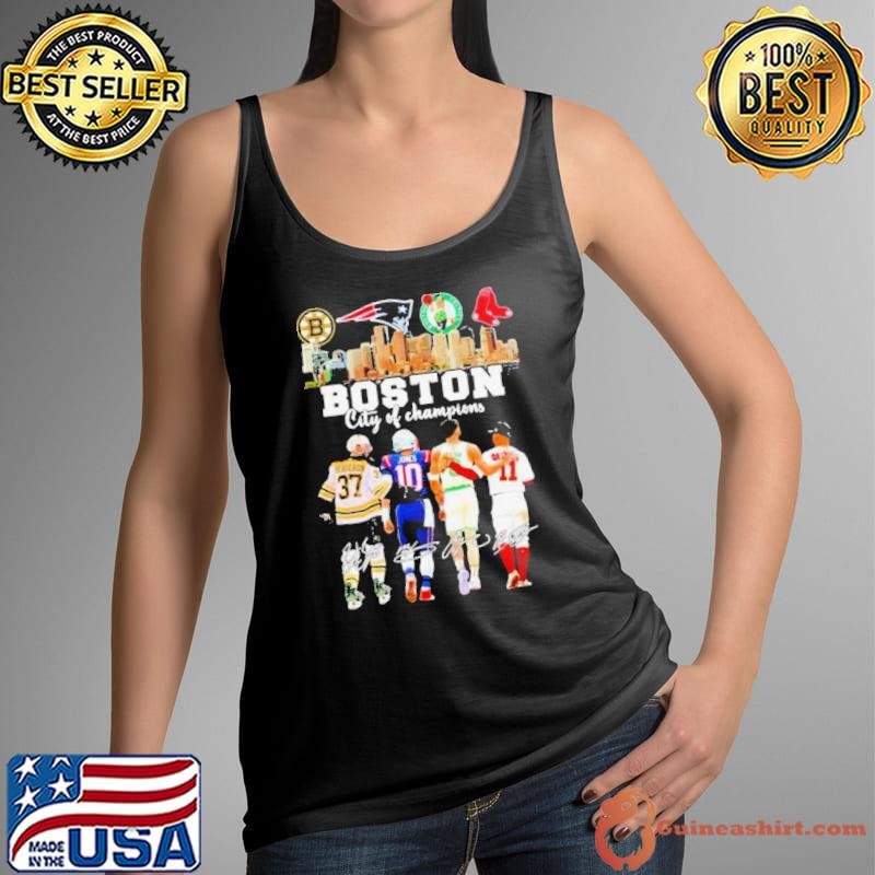 Boston Sports Teams City Of Champions Bergeron Jones Tatum And Devers Shirt