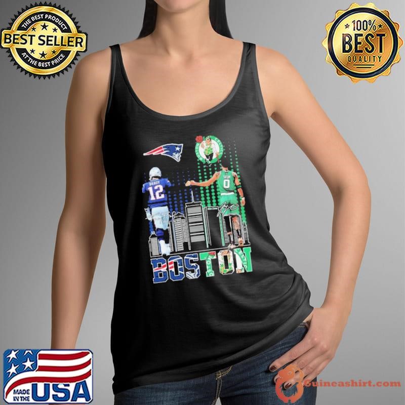 Boston Sports Teams Jayson Tatum And Tom Brady Signatures shirt