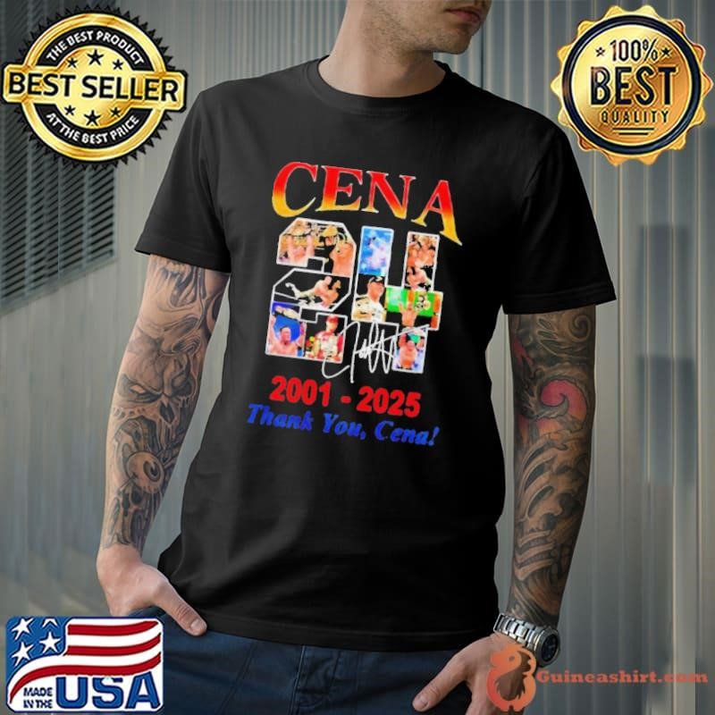 Cena 24 Years 2001-2025 Thank You, Cena Shirt