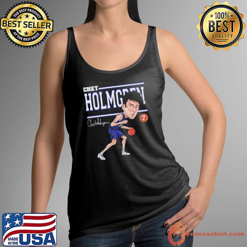 Chet Holmgren Oklahoma City Cartoon American professional basketball Tank Top