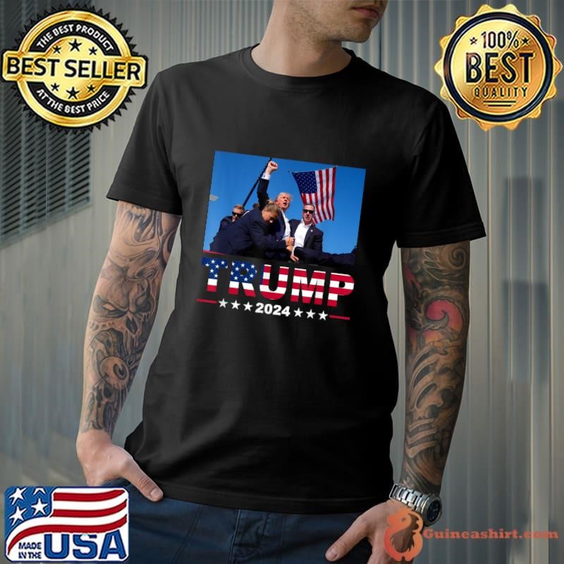 Donald Trump 2024 Won't Be Stopped American flag T-Shirt