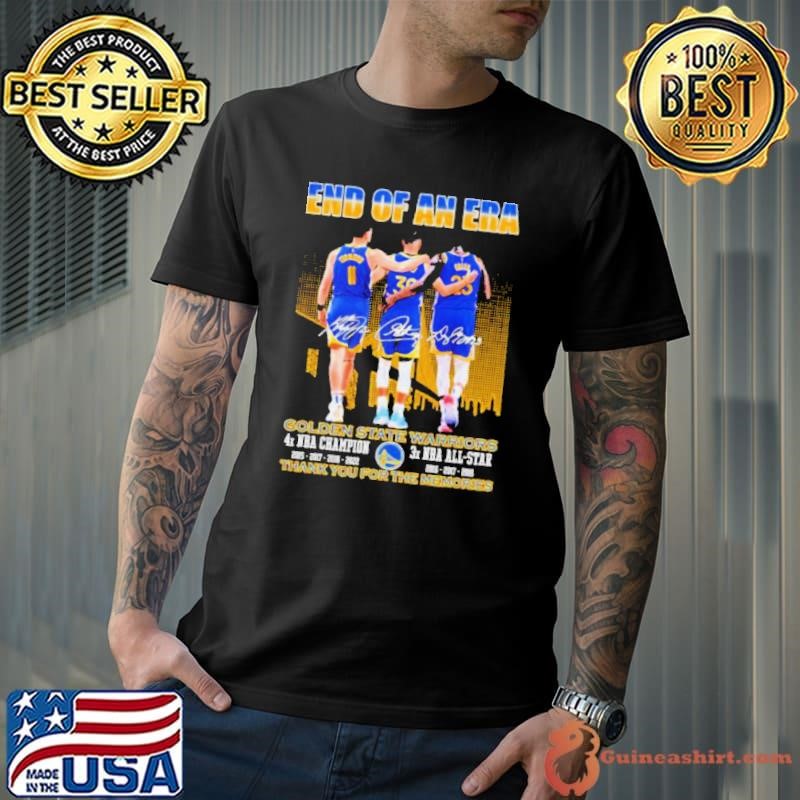 End Of An Era Golden State Warriors Thank You For The Memories Signatures shirt