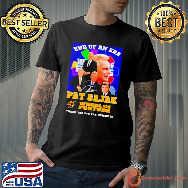 End Of An Era Pat Sajak 41st Anniversary Wheel Of Fortune Thank You For The Memories shirt