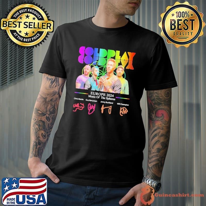 Europe Tour 2024 Coldplay Music Of The Spheres Signatures shirt