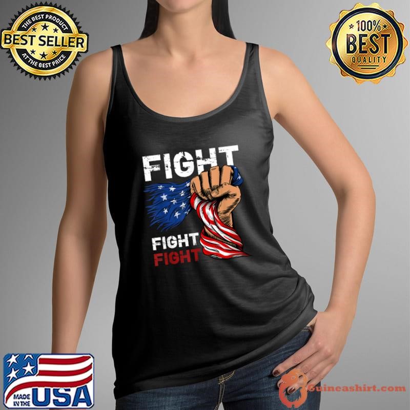 Fight fight fight strong hand american flag election 2024 Tank Top