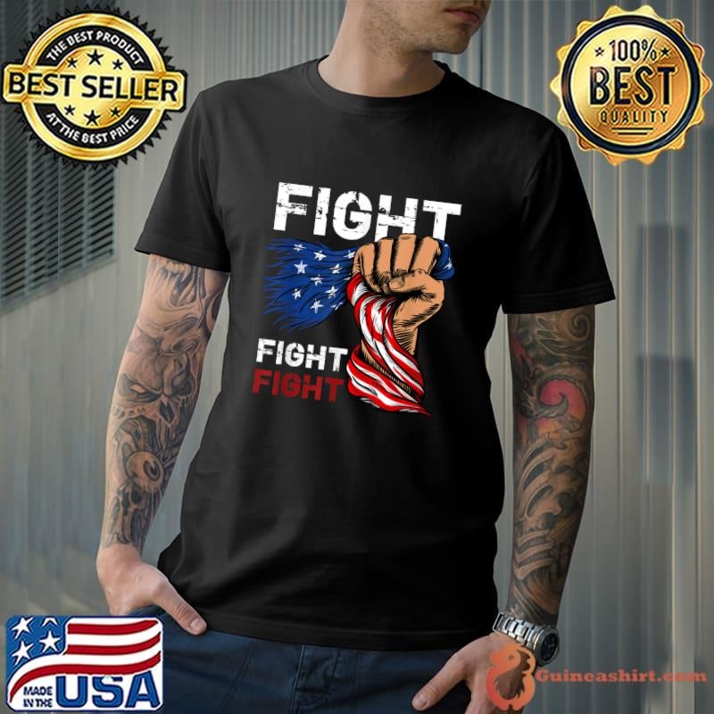 Fight fight fight strong hand american flag election 2024 Unisex