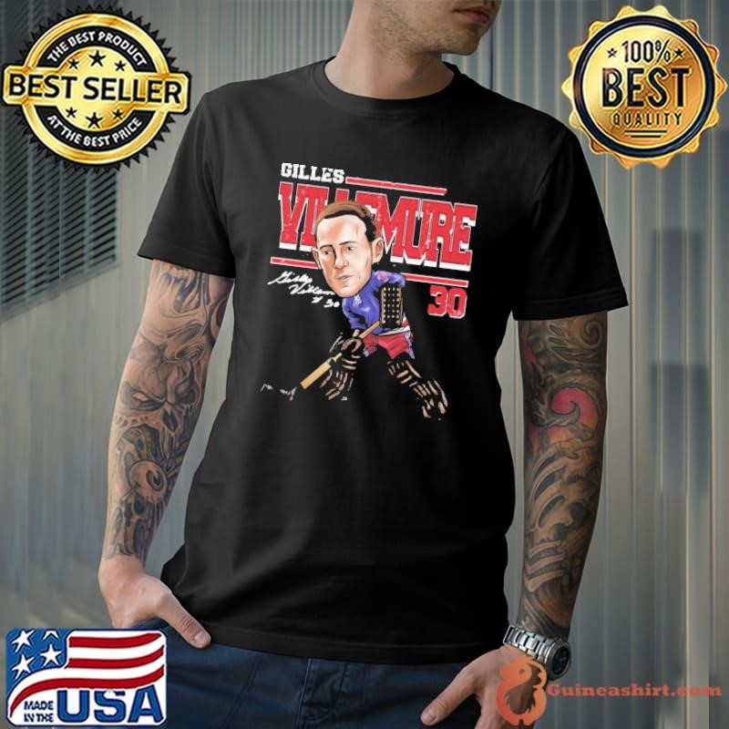 Gilles Villemure Canadian former professional ice hockey goaltender New York R Cartoon T-Shirt