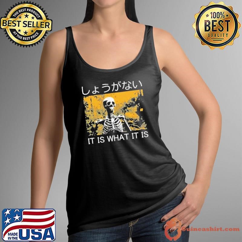 It Is What It Is Skeleton Washed Tank Top