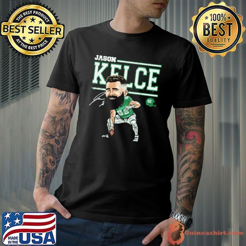 Jason Kelce Cartoon American former football center signature T-Shirt